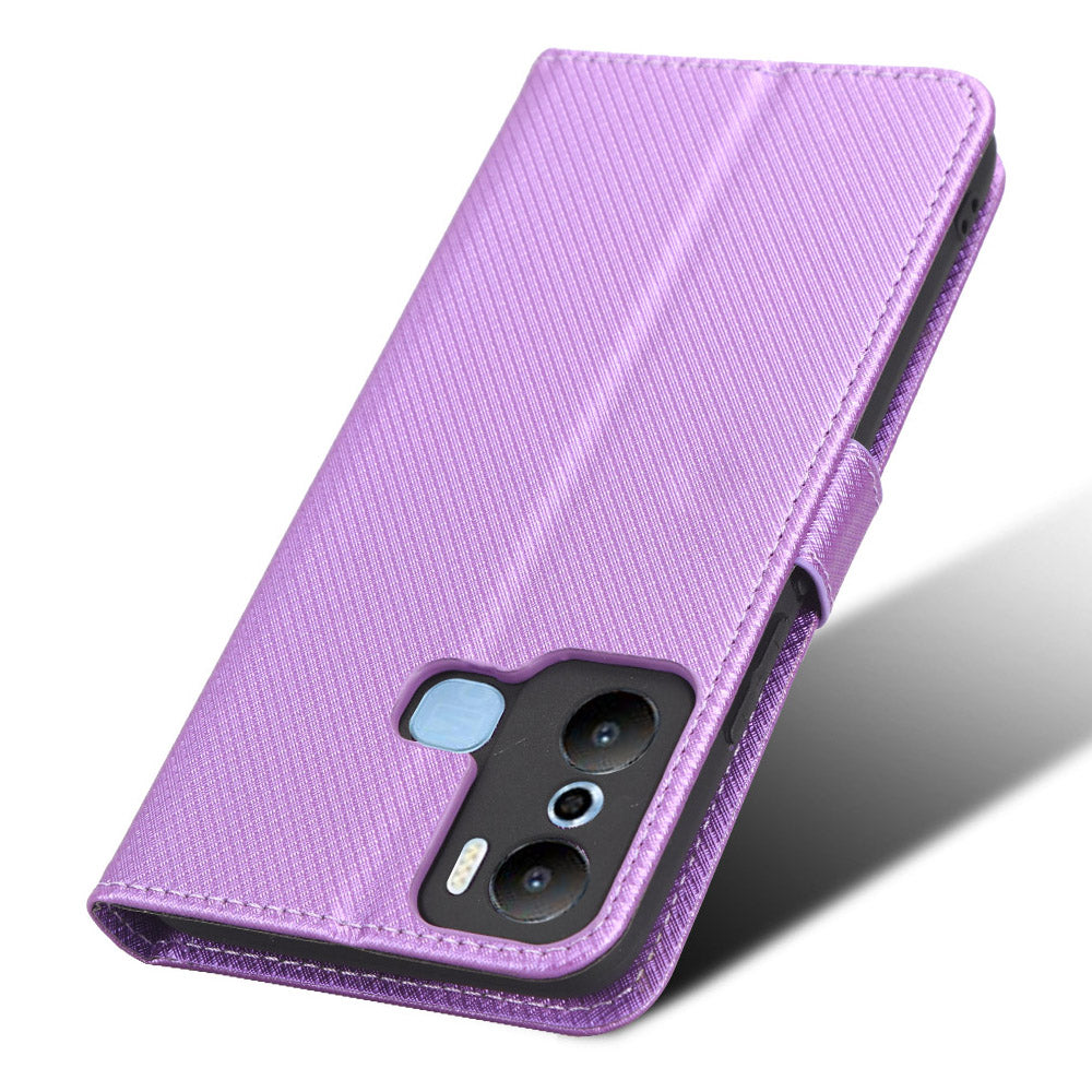 For Infinix Hot 20 Play 4G Diamond Texture PU Leather Wallet Cover Stand Smartphone Case For Infinix Hot 20 Play 4G Diamond Texture PU Leather Wallet Cover Stand Smartphone Case